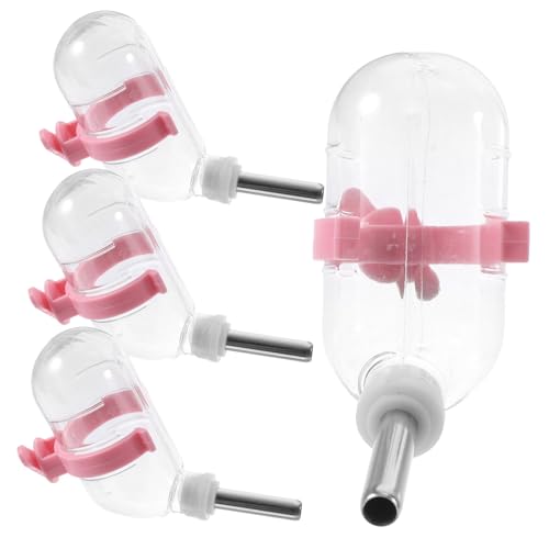 TOGEVAL 4 Stück Hamster Trinkflaschen aus Edelstahl mit Hängendem Wasserspender Auslaufsicherer Sauger Praktischer Wassernapf für Kleintiere Transparenter Wasserbehälter Einfache TOGEVAL 4 Stück Hamster Trinkflaschen aus Edelstahl mit Hängendem Wasserspender Auslaufsicherer Sauger Praktischer Wassernapf für Kleintiere Transparenter Wasserbehälter Einfache von TOGEVAL