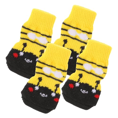 TOGEVAL 4 Stück Haustier Socken Pfote Krallen Waschbare Hundesocken Socken Für Hund Austauschbare Hundesocken Kompakte Haustiersocken Tragbare Socken Für Haustiere Yellow Baumwolle TOGEVAL 4 Stück Haustier Socken Pfote Krallen Waschbare Hundesocken Socken Für Hund Austauschbare Hundesocken Kompakte Haustiersocken Tragbare Socken Für Haustiere Yellow Baumwolle von TOGEVAL