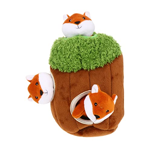 TOGEVAL 4stücke Quietschende Plüsch Hund Spielzeug Für Kauen Und Suchen Aktivität Tierformen Design Waschbar Und Langlebig Für Zahngesundheit von TOGEVAL