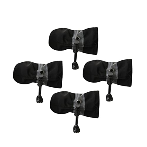 TOGEVAL 4-teiliges Hundeschuh-Set Haustier-hundestiefel für Regen Bequem Schwarz 6 TOGEVAL 4-teiliges Hundeschuh-Set Haustier-hundestiefel für Regen Bequem Schwarz 6 von TOGEVAL