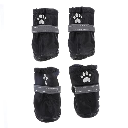 TOGEVAL 4 Stück Haustier wasserdichte Schuhe rutschfeste Hundestiefel Schuhe Welpe rutschfest Welpenschuh Haustierschuhe rutschfeste Regenschuhe Schuhschutz Haustierstiefel Black Polyester TOGEVAL 4 Stück Haustier wasserdichte Schuhe rutschfeste Hundestiefel Schuhe Welpe rutschfest Welpenschuh Haustierschuhe rutschfeste Regenschuhe Schuhschutz Haustierstiefel Black Polyester von TOGEVAL