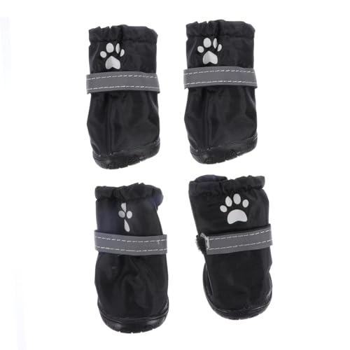 TOGEVAL 4 Stück Haustier wasserdichte Schuhe wasserdichte Haustierschuhe Aus Polyester Schuhe Welpe rutschfest Wasserabweisende Hundeschuhe Schuhschutz rutschfeste Hundestiefel Black TOGEVAL 4 Stück Haustier wasserdichte Schuhe wasserdichte Haustierschuhe Aus Polyester Schuhe Welpe rutschfest Wasserabweisende Hundeschuhe Schuhschutz rutschfeste Hundestiefel Black von TOGEVAL