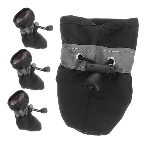 TOGEVAL 4 Stück Hundeschuhe Haustier Welpenschuhe Welpenstiefel Hundestiefel Stoff TOGEVAL 4 Stück Hundeschuhe Haustier Welpenschuhe Welpenstiefel Hundestiefel Stoff von TOGEVAL