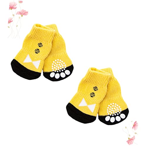 TOGEVAL 4 Stück Hundesocken Hundepfotensocken Haustiersocken Hundeschuhe Sockenwärmer Welpenstrumpffüller Pudelsocken Hundepfotenschutz Hundeinnensocken Welpenzubehör Hundesocken Gelb TOGEVAL 4 Stück Hundesocken Hundepfotensocken Haustiersocken Hundeschuhe Sockenwärmer Welpenstrumpffüller Pudelsocken Hundepfotenschutz Hundeinnensocken Welpenzubehör Hundesocken Gelb von TOGEVAL