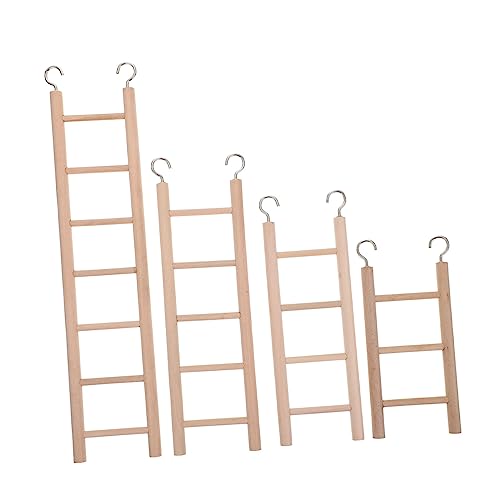 TOGEVAL 4stücke Holzleiter Spielzeug Für Vögel Kletterspielzeug Für Papageien Und Üben Käfigen Sicheres Und Unterhaltsames Vogelspielzeug von TOGEVAL