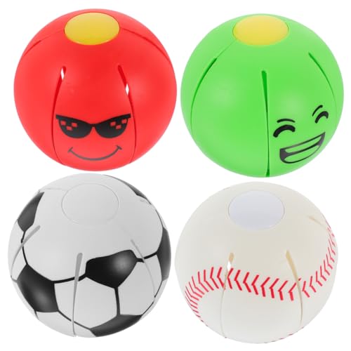 TOGEVAL 4 Stück Pressspielzeugball, Haustier Elastikspielzeug, Hundespielzeug, Hundebeißball, Welpen Kauspielzeug, Hundebeißball, Spielzeugbälle Für Hunde Zum Apportieren, von TOGEVAL
