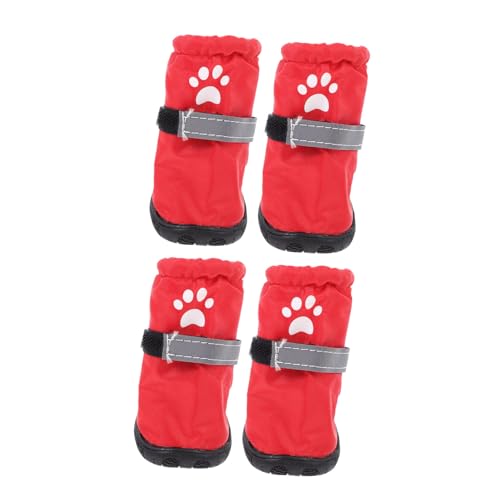 TOGEVAL 4 Stück Regenstiefel für Haustiere Hundeschuhe für den Winter Anti-Rutsch-Hundestiefel pfotenschutz für Hunde Schuhe für Hunde wasserdichte Haustierschuhe rutschfeste Welpenschuhe TOGEVAL 4 Stück Regenstiefel für Haustiere Hundeschuhe für den Winter Anti-Rutsch-Hundestiefel pfotenschutz für Hunde Schuhe für Hunde wasserdichte Haustierschuhe rutschfeste Welpenschuhe von TOGEVAL