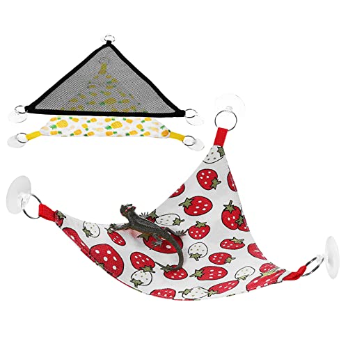 TOGEVAL Pet Mesh Hängematte Mini Reptil Hängematte Net 30x30x30cm Dreieck Gecko Liege TOGEVAL Pet Mesh Hängematte Mini Reptil Hängematte Net 30x30x30cm Dreieck Gecko Liege von TOGEVAL