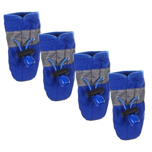 TOGEVAL 4 wasserdichte Hundeschuhe Xs für Kleine bis Mittelgroße Hunde rutschfeste Pfotenschutz Booties für Jahreszeiten Bequeme Hundesocken für Outdoor Schnee Regen und Wanderungen von TOGEVAL