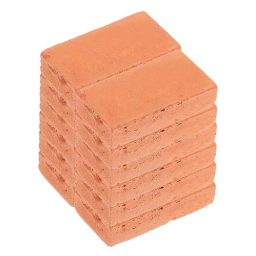 TOGEVAL 40 Stück Mini Ziegelsteine für für Puppenhaus und Garten Miniatur Brick Wall für DIY Projekte und Mikrolandschaften von TOGEVAL