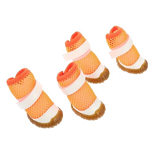 TOGEVAL Hundeschuhe Dekorative Welpen-Hausschuhe Stiefel Atmungsaktives Haustier-Schuhwerk Stilvolles Hunde-Accessoire TOGEVAL Hundeschuhe Dekorative Welpen-Hausschuhe Stiefel Atmungsaktives Haustier-Schuhwerk Stilvolles Hunde-Accessoire von TOGEVAL