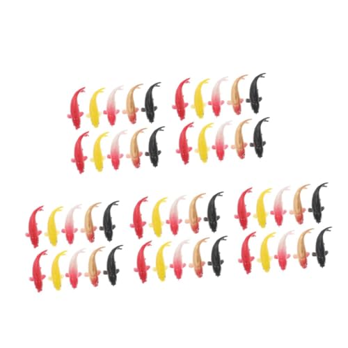 TOGEVAL 5 Sätze Teiliges Miniatur Fischfiguren Realistische Koi Dekorationen Für Aquarien Kunstharz Miniaturen Farben Für DIY Fischbecken Und Aquarienornamente 10 Stück * 5 von TOGEVAL