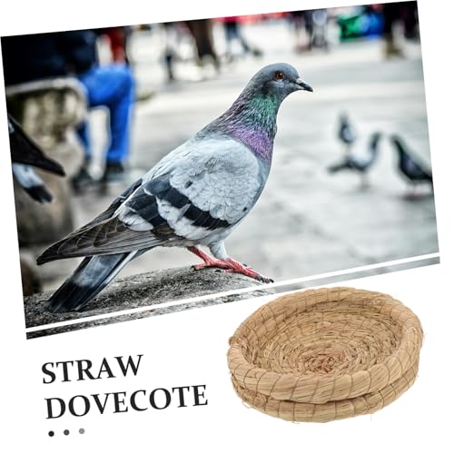 TOGEVAL 5 Stück Teiliges Handgewebtes Strohnest für Kaninchen und Kleintiere Atmungsaktives Schlafnest mit Natürlichem Stroh für Käfigzubehör und Außengehege Komfortables und Leicht zu von TOGEVAL