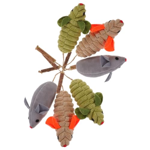 TOGEVAL Interaktives Katzenspielzeug Katzenminze 6er-Pack Mäuse Katzenspielzeug für die Spielzeit von Kätzchen TOGEVAL Interaktives Katzenspielzeug Katzenminze 6er-Pack Mäuse Katzenspielzeug für die Spielzeit von Kätzchen von TOGEVAL