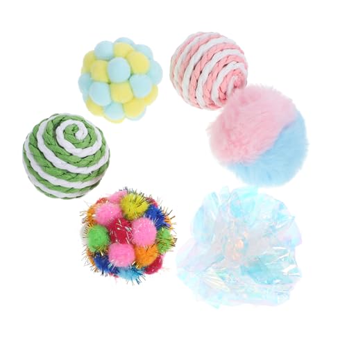 TOGEVAL 6st Katzenglockenball Kätzchen Spielzeug Bälle Für Katzenboden Haustier Spielzeug Katzenspielzeugbälle Katzenbälle Drinnen Kätzchenspielzeug Für Wohnungskatzen Katzenbedarf Plüsch TOGEVAL 6st Katzenglockenball Kätzchen Spielzeug Bälle Für Katzenboden Haustier Spielzeug Katzenspielzeugbälle Katzenbälle Drinnen Kätzchenspielzeug Für Wohnungskatzen Katzenbedarf Plüsch von TOGEVAL