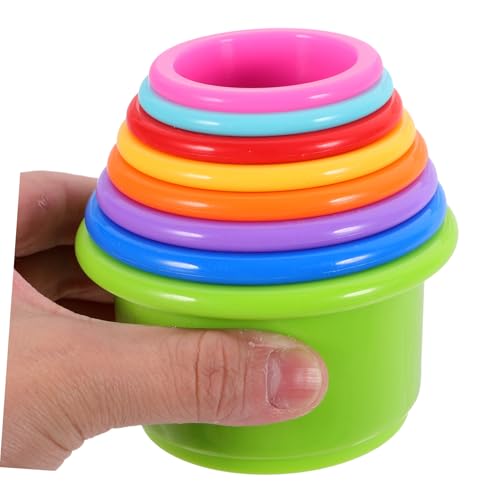 TOGEVAL 8 Stück Teiliges Stapelbecher aus Robustem Kunststoff Spielerisches Futterversteck für Kaninchen und Kleintiere Waschbar und Leicht zu Reinigen für Innen und Wiederverwendbar von TOGEVAL