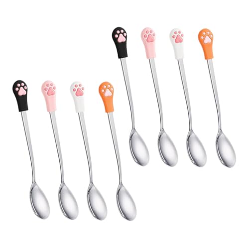 TOGEVAL 8 Stück Teiliges Süße Katzenpfoten-löffel aus Edelstahl und Gummi Praktischer Futterlöffel für Katzen Hundefutter aus Dosen zum Portionieren von Nassfutter Spülmaschinenfest TOGEVAL 8 Stück Teiliges Süße Katzenpfoten-löffel aus Edelstahl und Gummi Praktischer Futterlöffel für Katzen Hundefutter aus Dosen zum Portionieren von Nassfutter Spülmaschinenfest von TOGEVAL