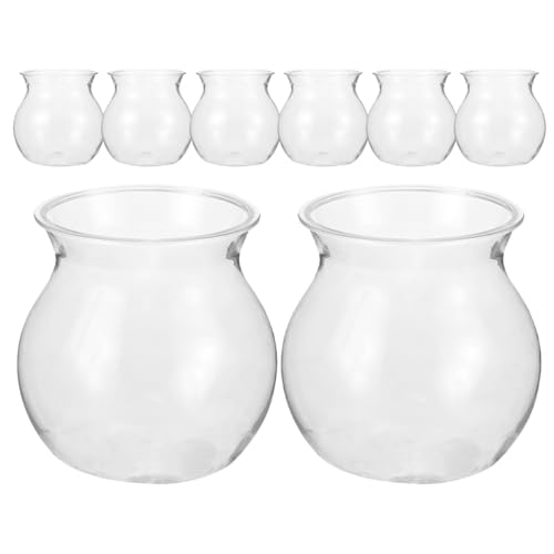 TOGEVAL 8 Stücke Klarglas Aquarium Kleine Betta Fisch Pflanzen Terrarium Vase Für Home Office Dekoration Kleine Fischschale Vase Aquarium Für Betta Fisch TOGEVAL 8 Stücke Klarglas Aquarium Kleine Betta Fisch Pflanzen Terrarium Vase Für Home Office Dekoration Kleine Fischschale Vase Aquarium Für Betta Fisch von TOGEVAL