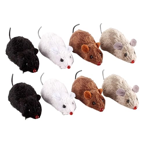 TOGEVAL 8St Aufzieh plüsch kleine Rattenspielzeug Schwanzwedelndes Spielzeug Haustier gefälschte Mäuse aufziehen katzenklo Katze uhrwerk Spielzeug Uhrwerk-Mausspielzeug TOGEVAL 8St Aufzieh plüsch kleine Rattenspielzeug Schwanzwedelndes Spielzeug Haustier gefälschte Mäuse aufziehen katzenklo Katze uhrwerk Spielzeug Uhrwerk-Mausspielzeug von TOGEVAL