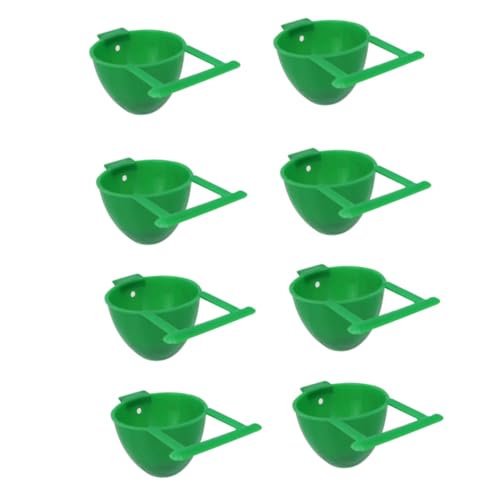 TOGEVAL Papagei Feeder Dish Cups Vogelkäfig Feeder Schalen für Papageien Kunststoff Runde Schalen Set von TOGEVAL