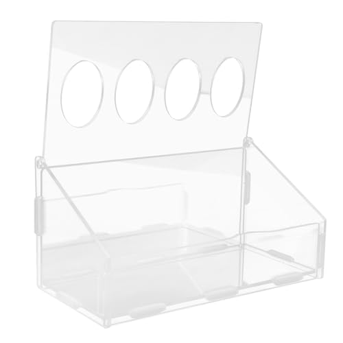 TOGEVAL Acryl Futtertrog für Hühner und Vögel Langlebiger Futterspender mit Fächern Hygienischer Futterhalter für Küken Papageien und Tauben Vielseitig Einsetzbar TOGEVAL Acryl Futtertrog für Hühner und Vögel Langlebiger Futterspender mit Fächern Hygienischer Futterhalter für Küken Papageien und Tauben Vielseitig Einsetzbar von TOGEVAL