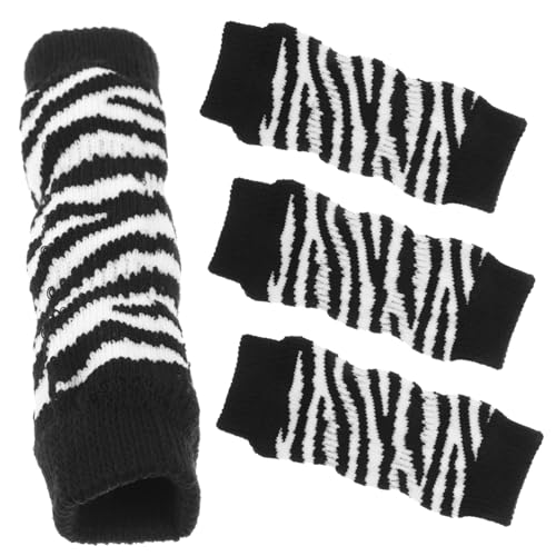 TOGEVAL Atmungsaktive Haustier Pfotensocken aus Baumwolle Beinschutz für Hunde Schützende Ellbogen Pads Waschbar Bequem für Drinnen und Draußen Passend für Welpen und Ausgewachsene Hunde von TOGEVAL