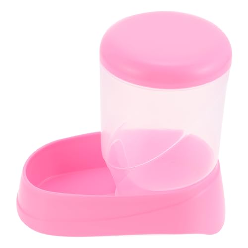 TOGEVAL Automatischer Futternapf für Kleine Haustiere Robuster Futterspender aus Dickem Leicht zu Reinigen Geeignet für Hamster Igel Meerschweinchen und Kaninchen Kleintierzubehör Rosa von TOGEVAL