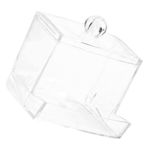 TOGEVAL Automatischer Hühner futterspender Transparent Futterbehälter mit Schraubbefestigung für Rutin Hühner und Kleintiere Langlebiger Futtertrog mit Rampen Design für Vögel Wie von TOGEVAL