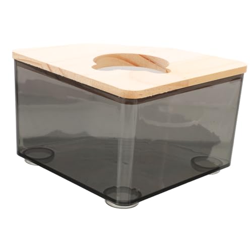 TOGEVAL Badezimmerzubehör Hamsterbad Sandraum Hamstersandkasten Rennmaustoilette Hamsterbadewanne Chinchilla Sandbadekoffer Rattenversteck Hamsterkäfigzubehör Hamsterduschraum von TOGEVAL