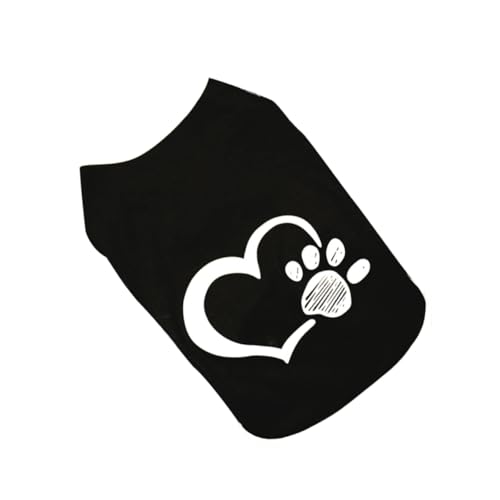 TOGEVAL Bequeste Haustierweste mit Herz und Pfotenmuster für Kleine Hunde Atmungsaktiv Leicht für Frühling und Sommer Geeignet für Spaziergänge Party und Outdoor Aktivitäten S Schwarz TOGEVAL Bequeste Haustierweste mit Herz und Pfotenmuster für Kleine Hunde Atmungsaktiv Leicht für Frühling und Sommer Geeignet für Spaziergänge Party und Outdoor Aktivitäten S Schwarz von TOGEVAL