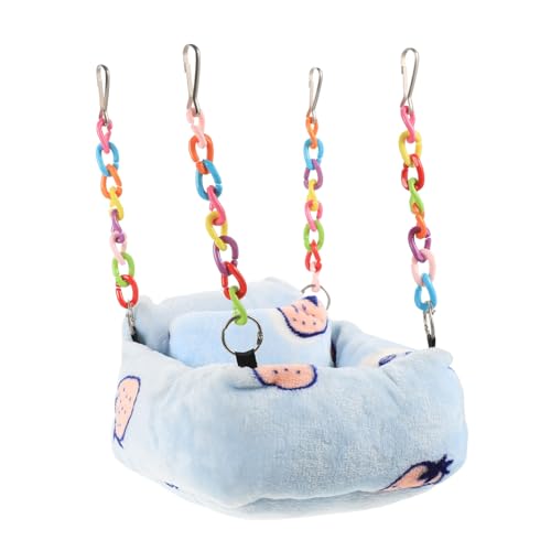 TOGEVAL Buntes Hängenest, Käfigzubehör, Hamster Hängematte, Hängebett Für Haustiere, Plüsch, Hängebett Für Haustiere, Käfig Für Hamster, Haustier Schlafhängematte, Hängematte Für Kleine von TOGEVAL