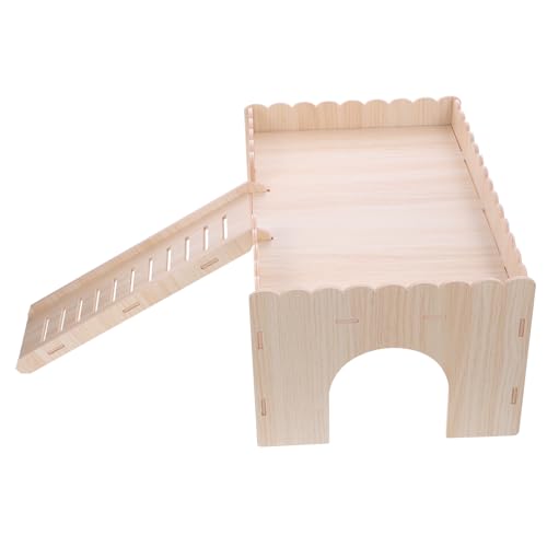 TOGEVAL Eleganter Hamsterkäfig Aus Holz Rutsche Heimdekoration Haustierhütte Für Hamster TOGEVAL Eleganter Hamsterkäfig Aus Holz Rutsche Heimdekoration Haustierhütte Für Hamster von TOGEVAL