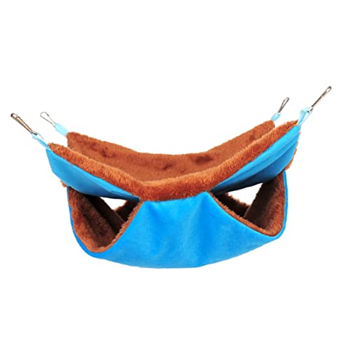 TOGEVAL Doppel-Layer Plüsch Schlafsack Nest Für Zuckerglider Und Eichhörnchen Wärmender Hängematten-Bett Für Kleine Haustiere Blau TOGEVAL Doppel-Layer Plüsch Schlafsack Nest Für Zuckerglider Und Eichhörnchen Wärmender Hängematten-Bett Für Kleine Haustiere Blau von TOGEVAL