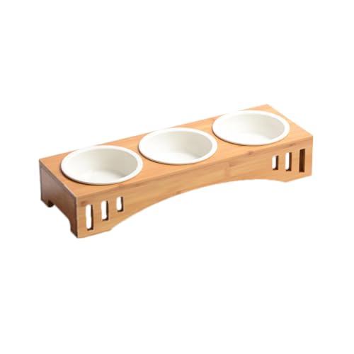TOGEVAL Erhöhter Futternapf aus Massivem Holz mit Schrägem Design Keramiknäpfe im Praktischen Ständer Ergonomisch für Katzen und Hunde Fördert Gesunde Haltung und Einfache TOGEVAL Erhöhter Futternapf aus Massivem Holz mit Schrägem Design Keramiknäpfe im Praktischen Ständer Ergonomisch für Katzen und Hunde Fördert Gesunde Haltung und Einfache von TOGEVAL