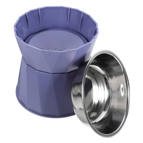 TOGEVAL Detachable Elevated Cat Bowl Einstellbare rutschfeste Katzennäpfe Für Komfortables Fressen Und Trinken Große Kapazität Für Katzen Und Kätzchen Blauer Futter Und Wassernapf von TOGEVAL