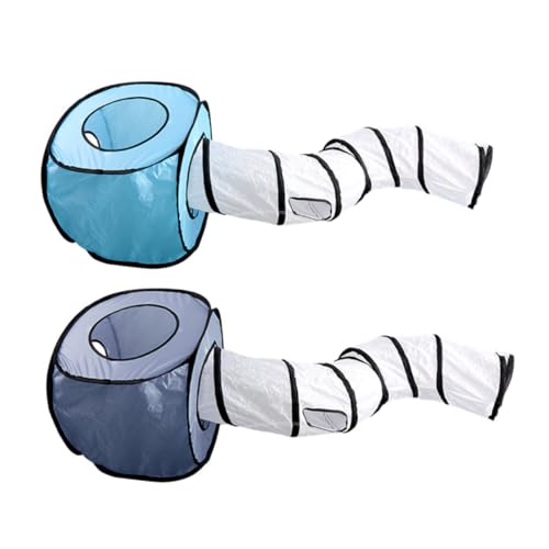TOGEVAL Faltbarer S Tunnel Katzenspielzeug Blau Interaktiver Katzen spieltunnel Platzsparendes Langlebiges Katzenzelt für Kätzchen und Katzen Kreatives Haustier Innenbereich TOGEVAL Faltbarer S Tunnel Katzenspielzeug Blau Interaktiver Katzen spieltunnel Platzsparendes Langlebiges Katzenzelt für Kätzchen und Katzen Kreatives Haustier Innenbereich von TOGEVAL