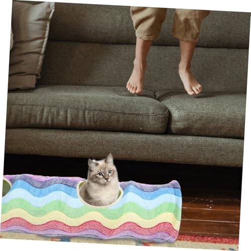 TOGEVAL Faltbarer Sicherer Katzentunnel mit Buntem Rascheleffekt Interaktives Haustierspielzeug für Katzen zur Bewegung und Unterhaltung Widerstandsfähig für Indoor spielspaß TOGEVAL Faltbarer Sicherer Katzentunnel mit Buntem Rascheleffekt Interaktives Haustierspielzeug für Katzen zur Bewegung und Unterhaltung Widerstandsfähig für Indoor spielspaß von TOGEVAL