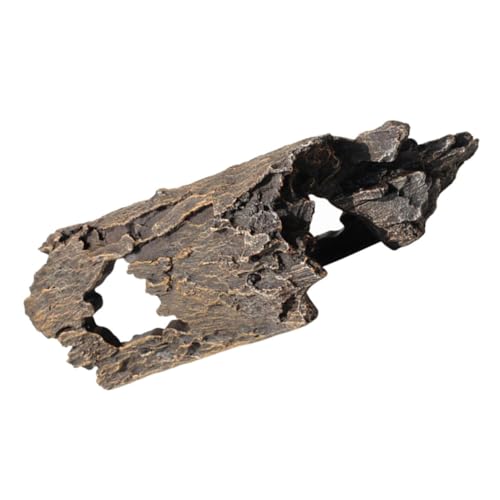 TOGEVAL Großer Aquarium Baumstumpf aus Resin Dekorativer Künstlicher Wurzelstamm Leichtes Langlebiges Aquarium Ornament Versteckplatz für Fische für Fischbecken und Aquarienlandschaft von TOGEVAL