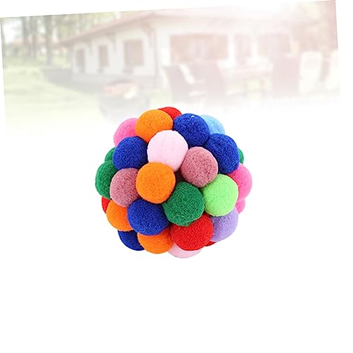 TOGEVAL Großer Katzenspielzeug Glockenball aus Farbigem Kunststoff Langlebiger Ball mit Interaktives Bell für Katzen Fördert Spiel und Bewegung Farbe Zufällig Zufällige Zufällige Farbe von TOGEVAL