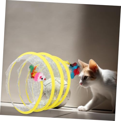TOGEVAL Großer Katzentunnel mit Spielmäusen und Federn Langlebiges Katzenspielzeug für Kätzchen und Katzen Fördert Gesunde Kratz Spielaktivitäten im Innenbereich TOGEVAL Großer Katzentunnel mit Spielmäusen und Federn Langlebiges Katzenspielzeug für Kätzchen und Katzen Fördert Gesunde Kratz Spielaktivitäten im Innenbereich von TOGEVAL