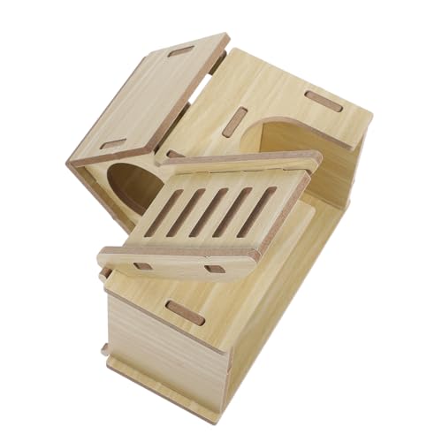 TOGEVAL Hamster Holzhaus Versteck Robust Sicher Kleines Haus für Zwerghamster und Kleine Haustiere Rückzugsort Spielplatz Habitat Zubehör Käfig Geeignet TOGEVAL Hamster Holzhaus Versteck Robust Sicher Kleines Haus für Zwerghamster und Kleine Haustiere Rückzugsort Spielplatz Habitat Zubehör Käfig Geeignet von TOGEVAL