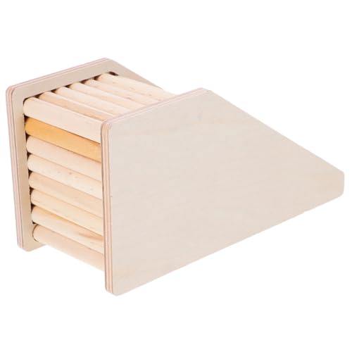TOGEVAL Hamster Holzleiter mit Glatter Oberfläche Multifunktionales Kletterspielzeug für Hamster Meerschweinchen und Kleine Nager Stabile Plattform für Gesundes Training und Beschäftigung von TOGEVAL