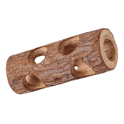 TOGEVAL 250g Kleintier Spielzeug Hamster Tunnel Aus Naturholz Langlebig Installieren Für Hamster Und Meerschweinchen Multifunktionale Versteckmöglichkeit von TOGEVAL