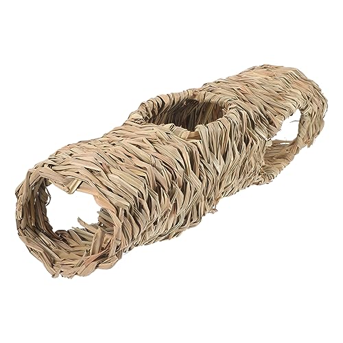 TOGEVAL Hamster Tunnel für Kleintiere Versteck Tunnel aus Natürlichem Material für Hamster Meerschweinchen und Chinchillas Robust und Geruchlos Sicheres Versteck für Stundenlangen von TOGEVAL