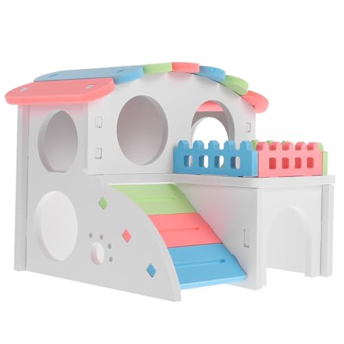 TOGEVAL Hamster Versteck Haus Kleintier Nest Abnehmbar Waschbar für Hamster Warmes Kühles Rückzugsort Haustier Zubehör Schlafplatz von TOGEVAL