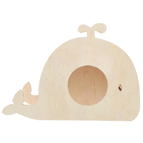 TOGEVAL Hamsterhaus Aus Holz Kreatives Versteck Für Hamster Dekoratives Spielzeug Mit Kletterbrücke Sicheres Und Multifunktionales Zubehör Für Kleintiere Zum Entspannen Und Spielen von TOGEVAL