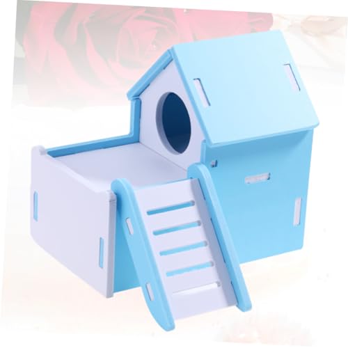 TOGEVAL Hamsterhaus Holz Zweistöckig mit Leiter Natürliches Wasserdichtes Kleintierversteck Geräumiges Schlafnest für Hamster Mäuse Meerschweinchen und Kleine Nagetiere Blau TOGEVAL Hamsterhaus Holz Zweistöckig mit Leiter Natürliches Wasserdichtes Kleintierversteck Geräumiges Schlafnest für Hamster Mäuse Meerschweinchen und Kleine Nagetiere Blau von TOGEVAL