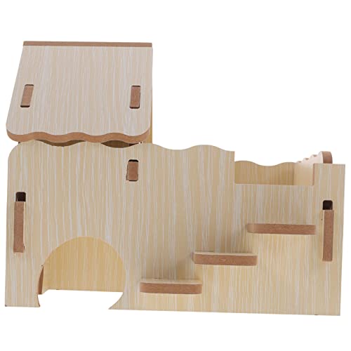 TOGEVAL Hamsterhaus Aus Holz Spielzeug Gebogene Leiter Bemalbar Käfigzubehör für Meerschweinchen Sicher Zum Kauen TOGEVAL Hamsterhaus Aus Holz Spielzeug Gebogene Leiter Bemalbar Käfigzubehör für Meerschweinchen Sicher Zum Kauen von TOGEVAL