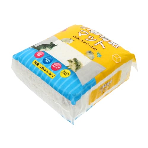 TOGEVAL Hamsterstreu Papierbettung Niedrigstaub Absorbierend Flüssigkeit Hamster Kleintier Einstreu Weich Geruchsentfernung Weiß Für Kleintierkäfig von TOGEVAL