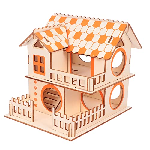 TOGEVAL Hamstervilla Hamster Spielzeug hamsterspielzeug nagerhaus blockbohlenhaus Meerschweinchenhaus Tiere Spielzeug Versteck für Hamster aus Holz kleine Haustierhütte hölzern Orange TOGEVAL Hamstervilla Hamster Spielzeug hamsterspielzeug nagerhaus blockbohlenhaus Meerschweinchenhaus Tiere Spielzeug Versteck für Hamster aus Holz kleine Haustierhütte hölzern Orange von TOGEVAL